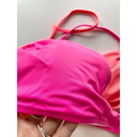 Lot of 5 PINK by VICTORIA'S SECRET Pink Chevron Striped Bikini Tops, Size S - Picture 5 of 16